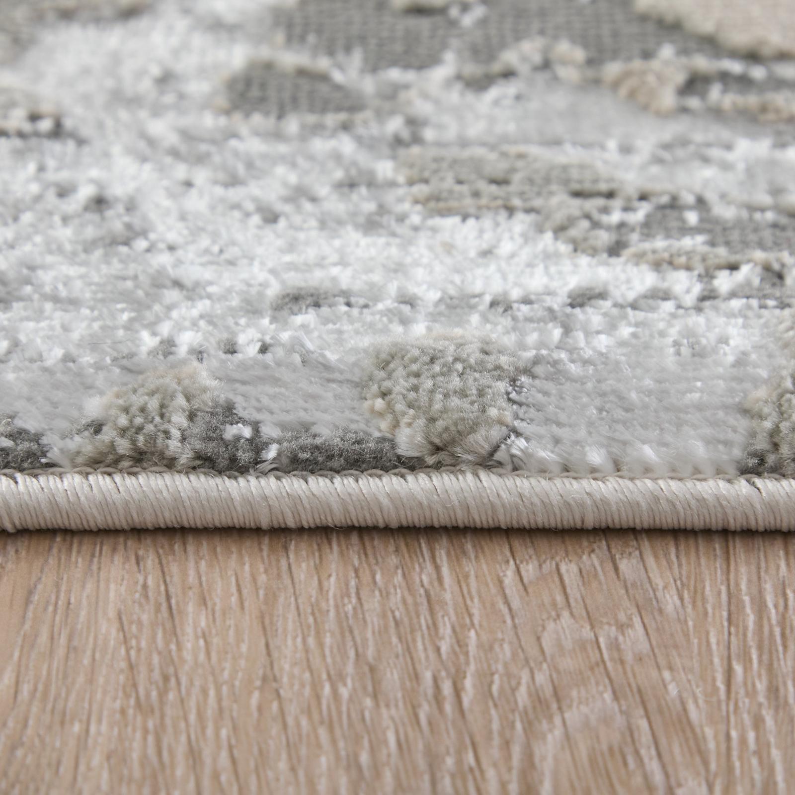 Feizy Micah 3336F Modern Abstract Rug in Silver/Gray/White