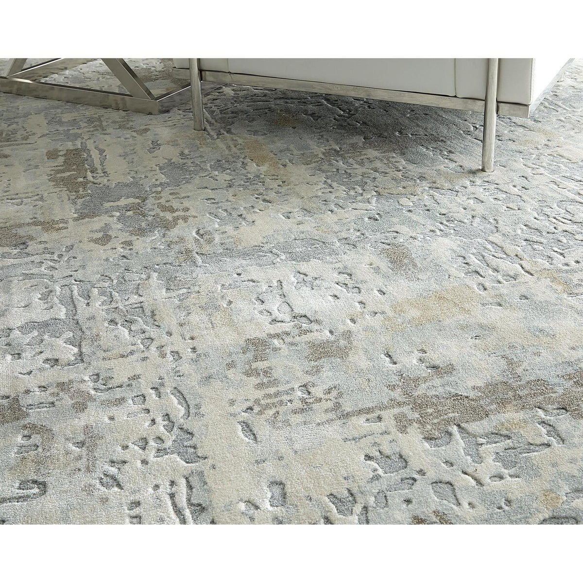 Feizy Braden 8A51F Modern Abstract Rug in Blue/Gray/Brown
