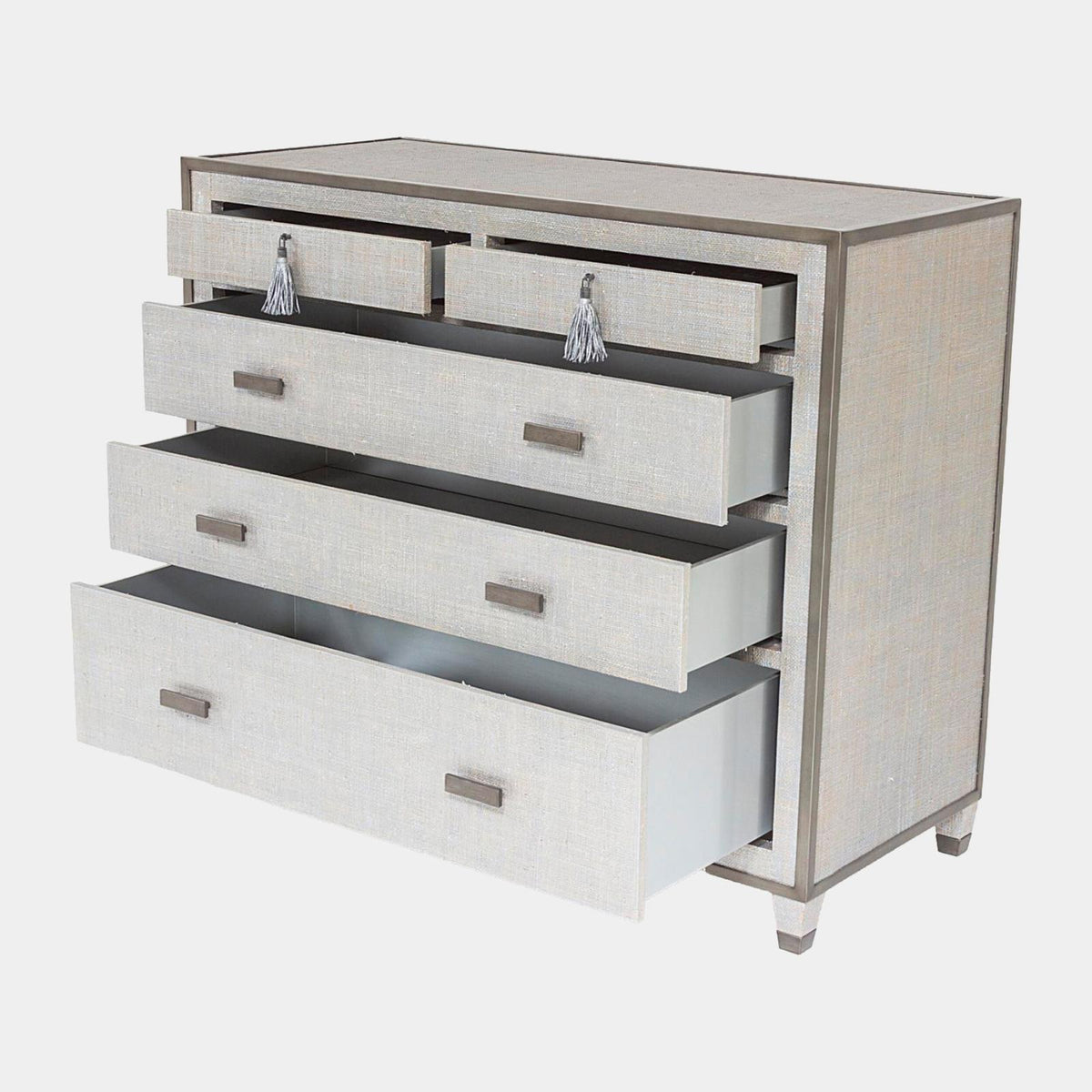 Global Views Argento Glass for Ann Gish Chest of Drawers