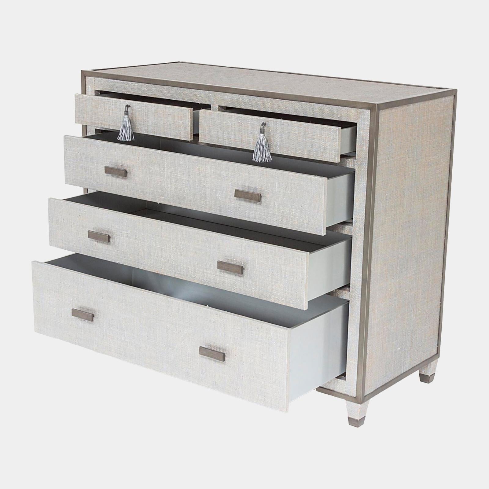 Global Views Argento Glass for Ann Gish Chest of Drawers