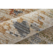 Feizy Sonora 39NUF Modern Abstract Rug in Ivory/Blue/Red