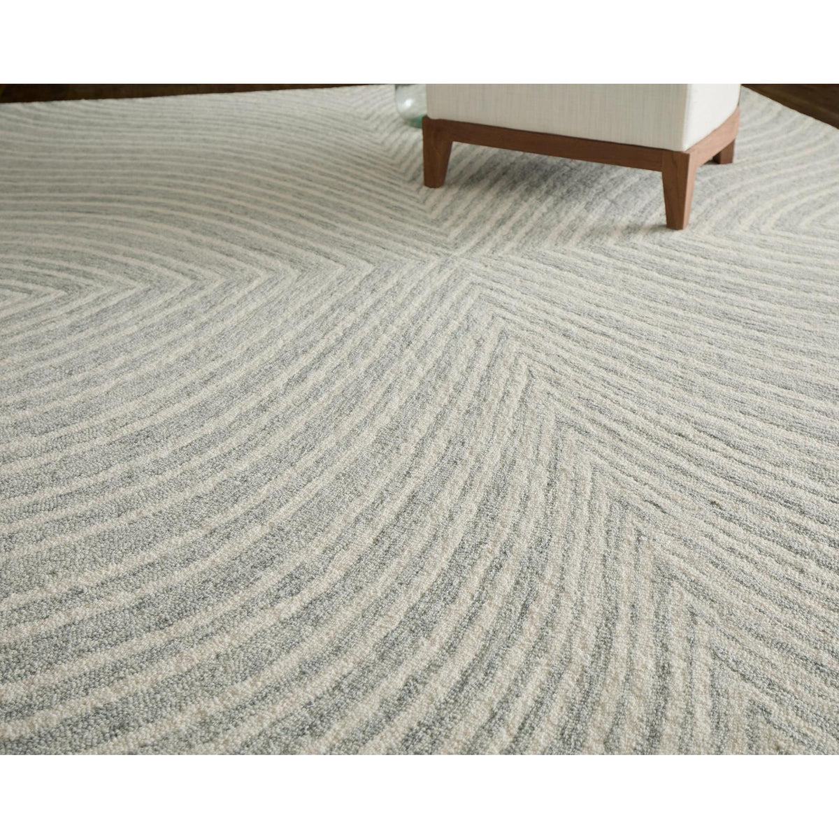 Feizy Wallace 8A41F Modern Abstract Rug in Gray/Ivory