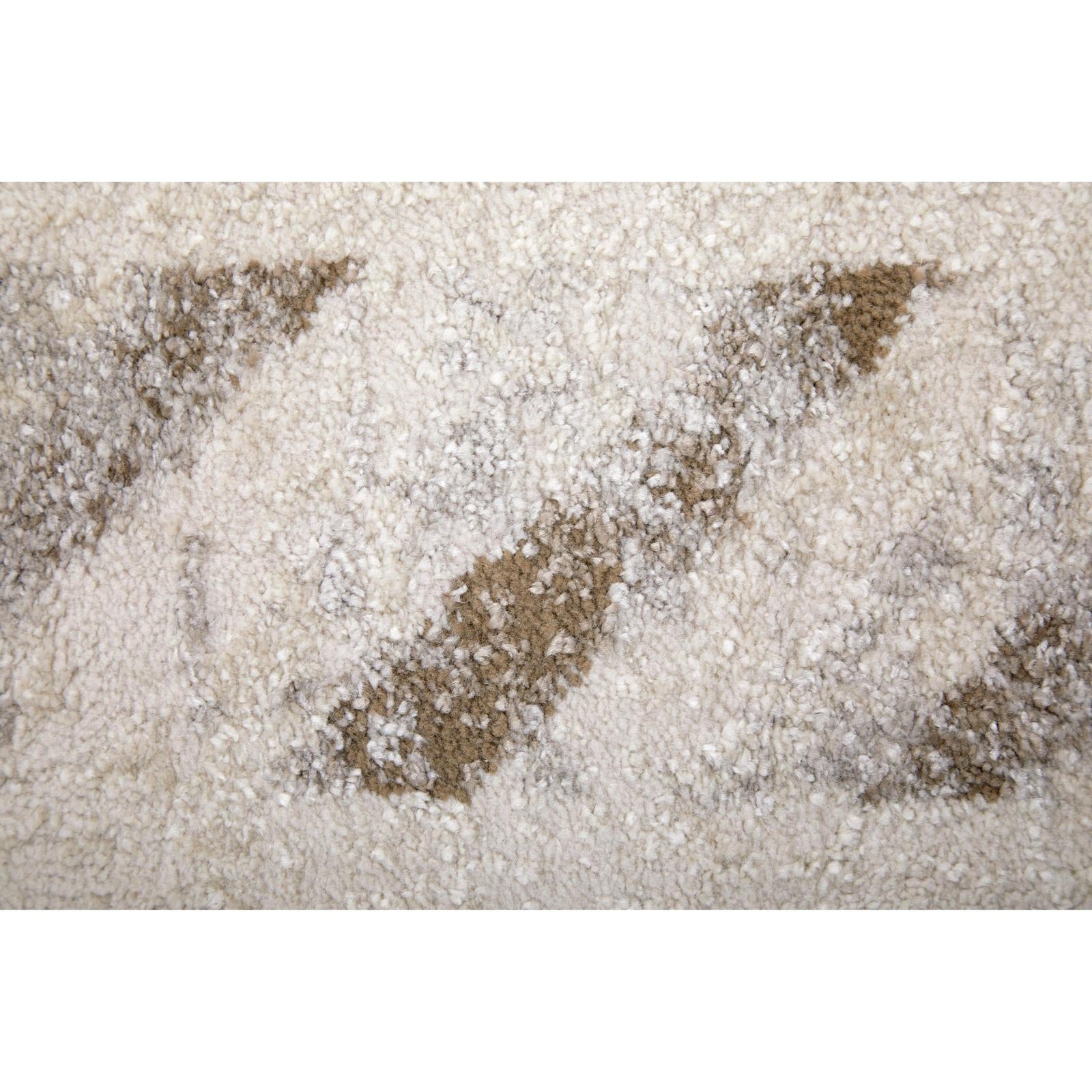 Feizy Vancouver 39NQF Modern Geometric Rug in Ivory/Tan/Brown