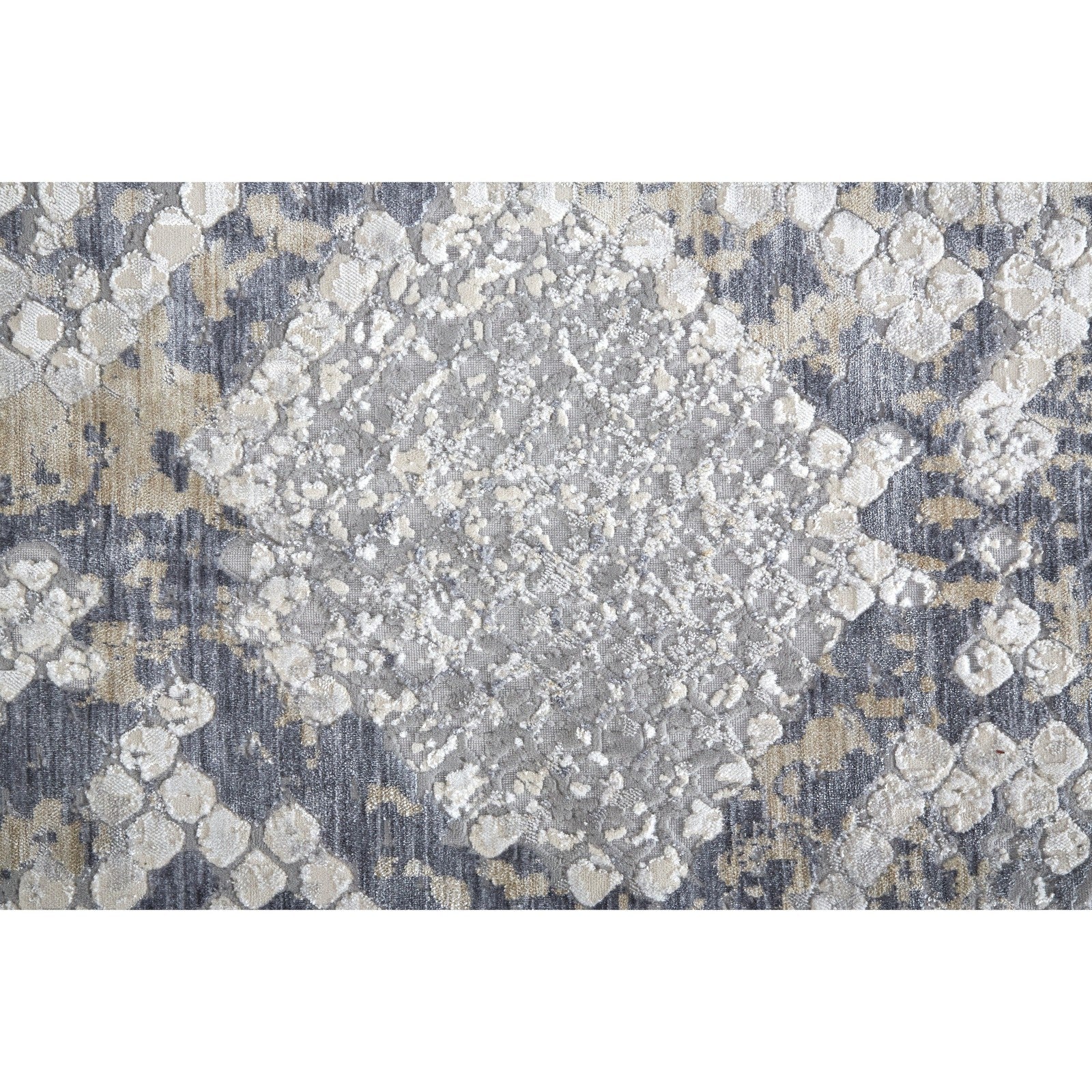 Feizy Laina 39GIF Transitional Trellis & Lattice in Silver/Gray/Blue