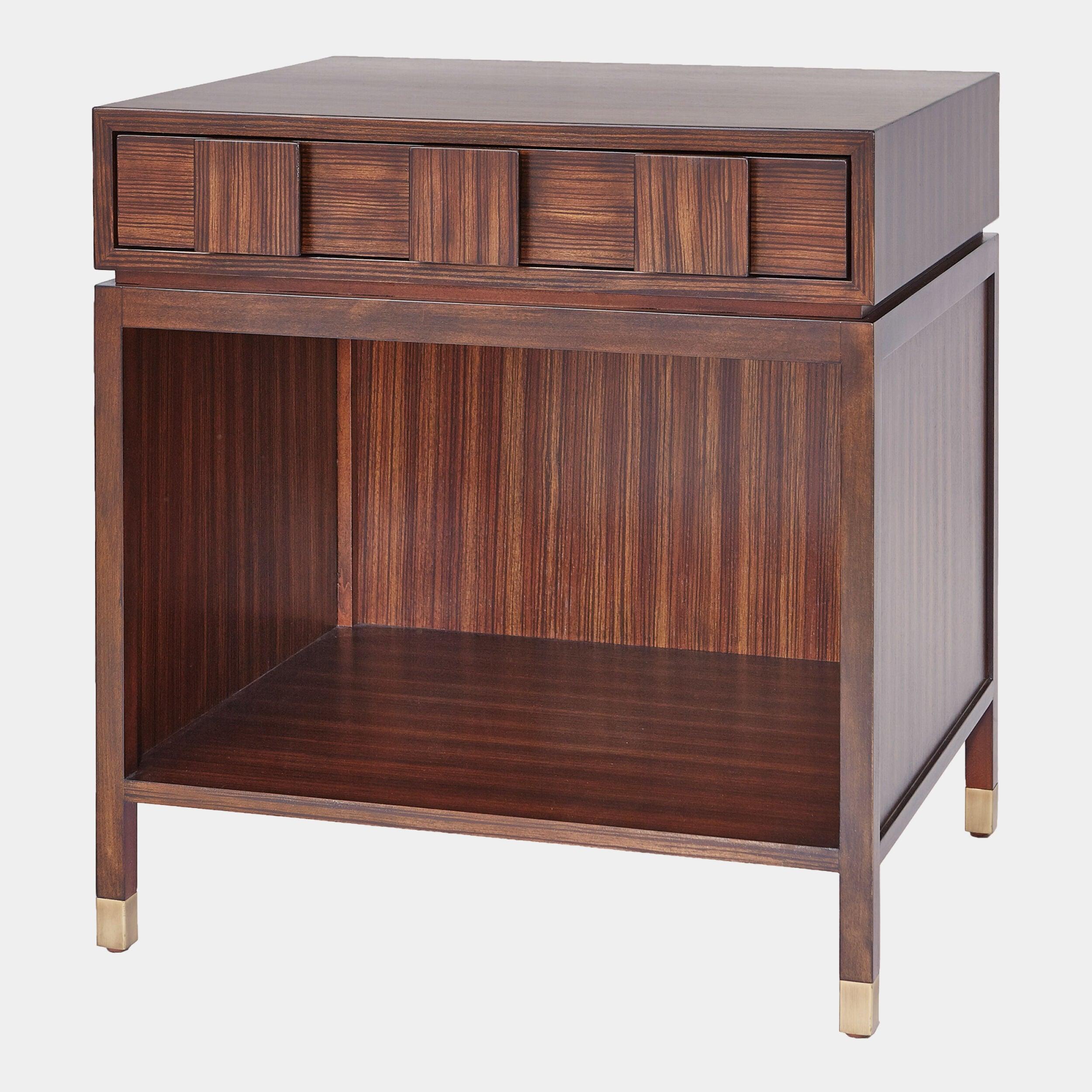 Global Views Trousdale Quad Block Bedside Table