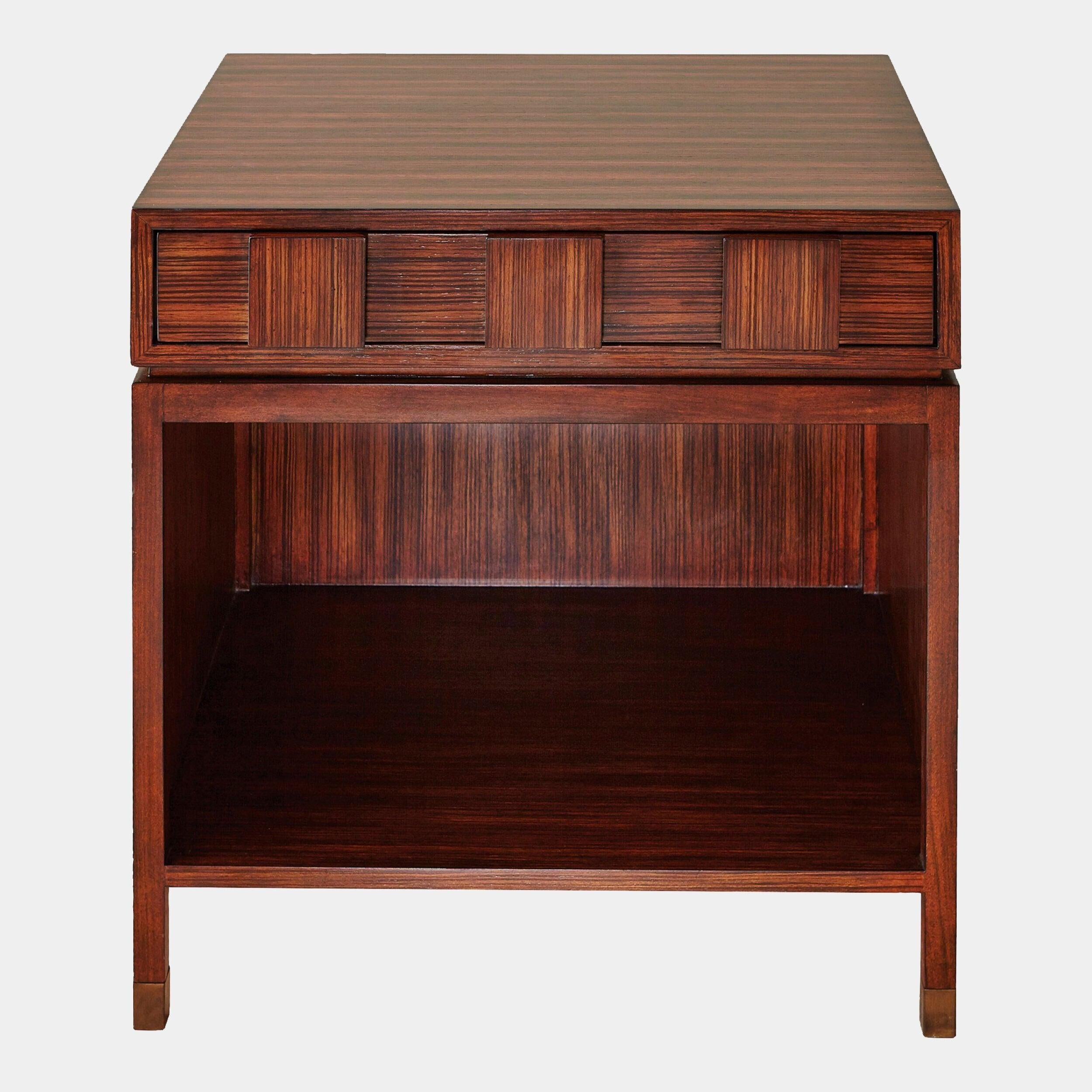 Global Views Trousdale Quad Block Bedside Table