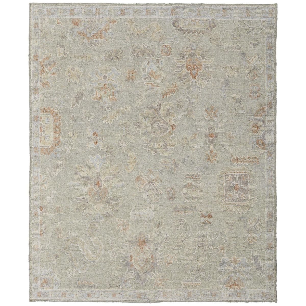 Feizy Grafton 69FNF Transitional Floral & Botanical Rug in Gray/Green/Blue