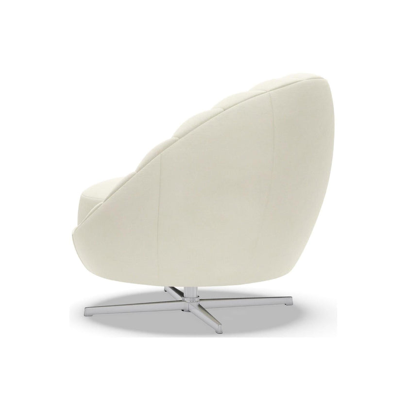 Artistica Home Upholstery Lucille Swivel Chair (Polished Chrome)