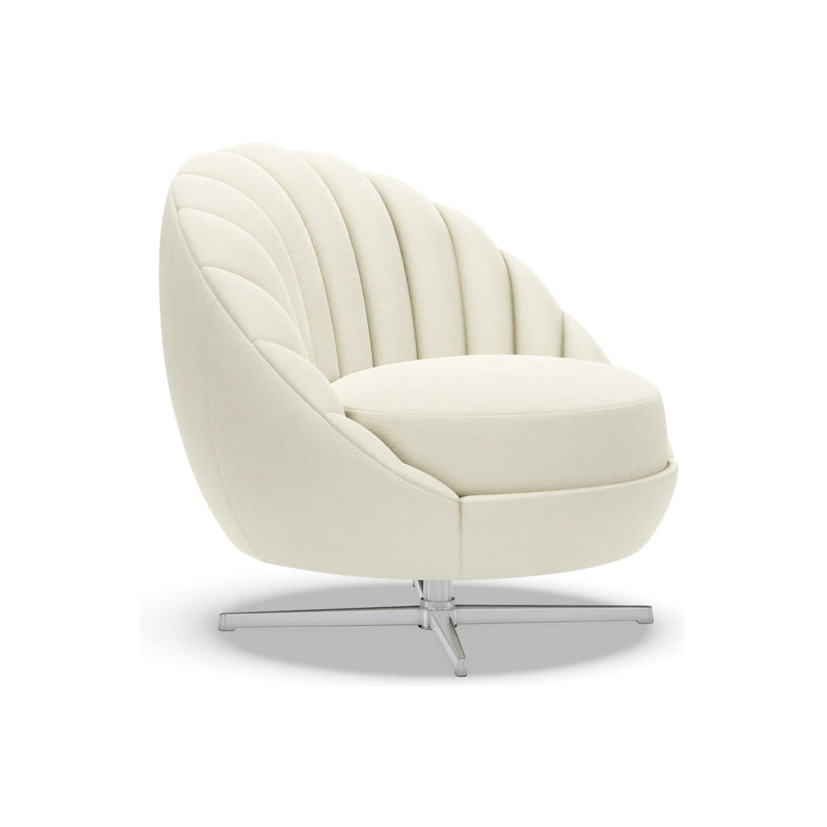 Artistica Home Upholstery Lucille Swivel Chair (Polished Chrome)