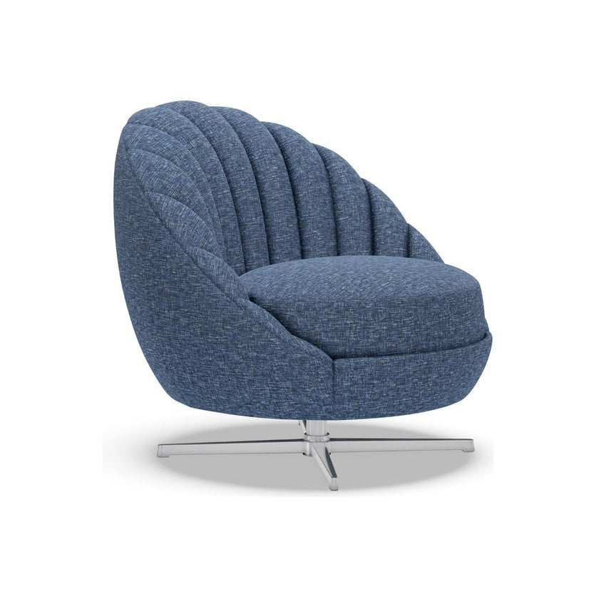 Artistica Home Upholstery Lucille Swivel Chair (Polished Chrome)