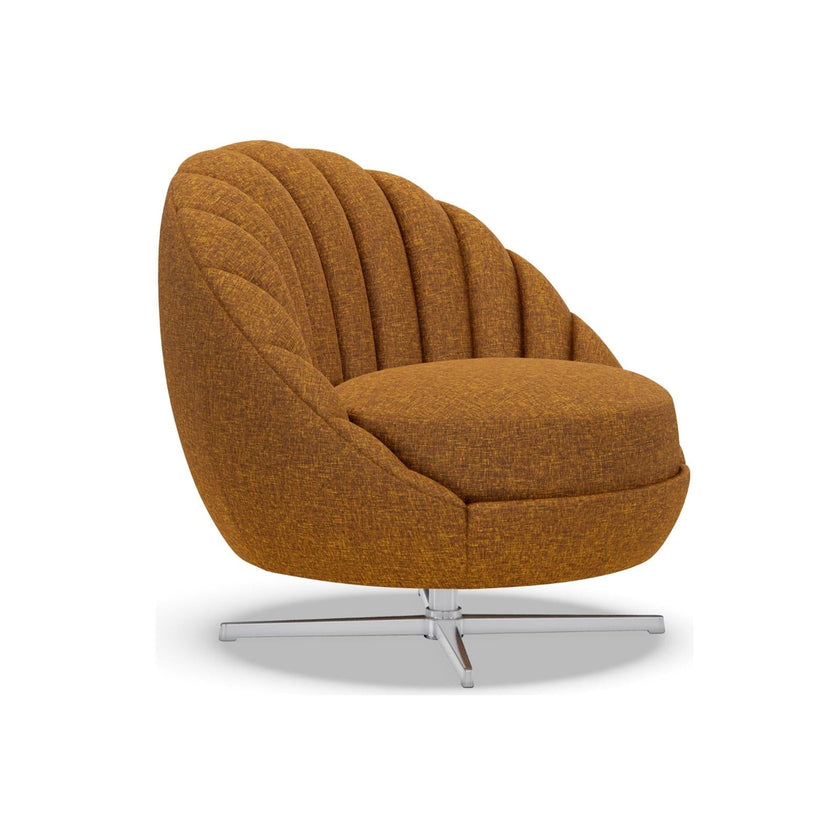 Artistica Home Upholstery Lucille Swivel Chair (Polished Chrome)