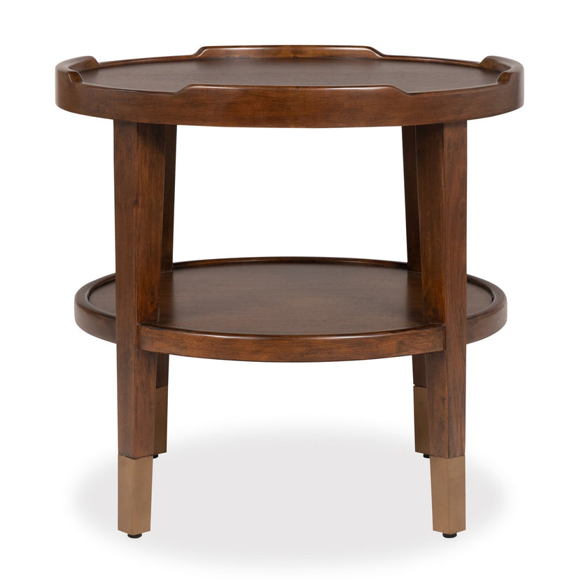 Ambella Crenellated Round End Table