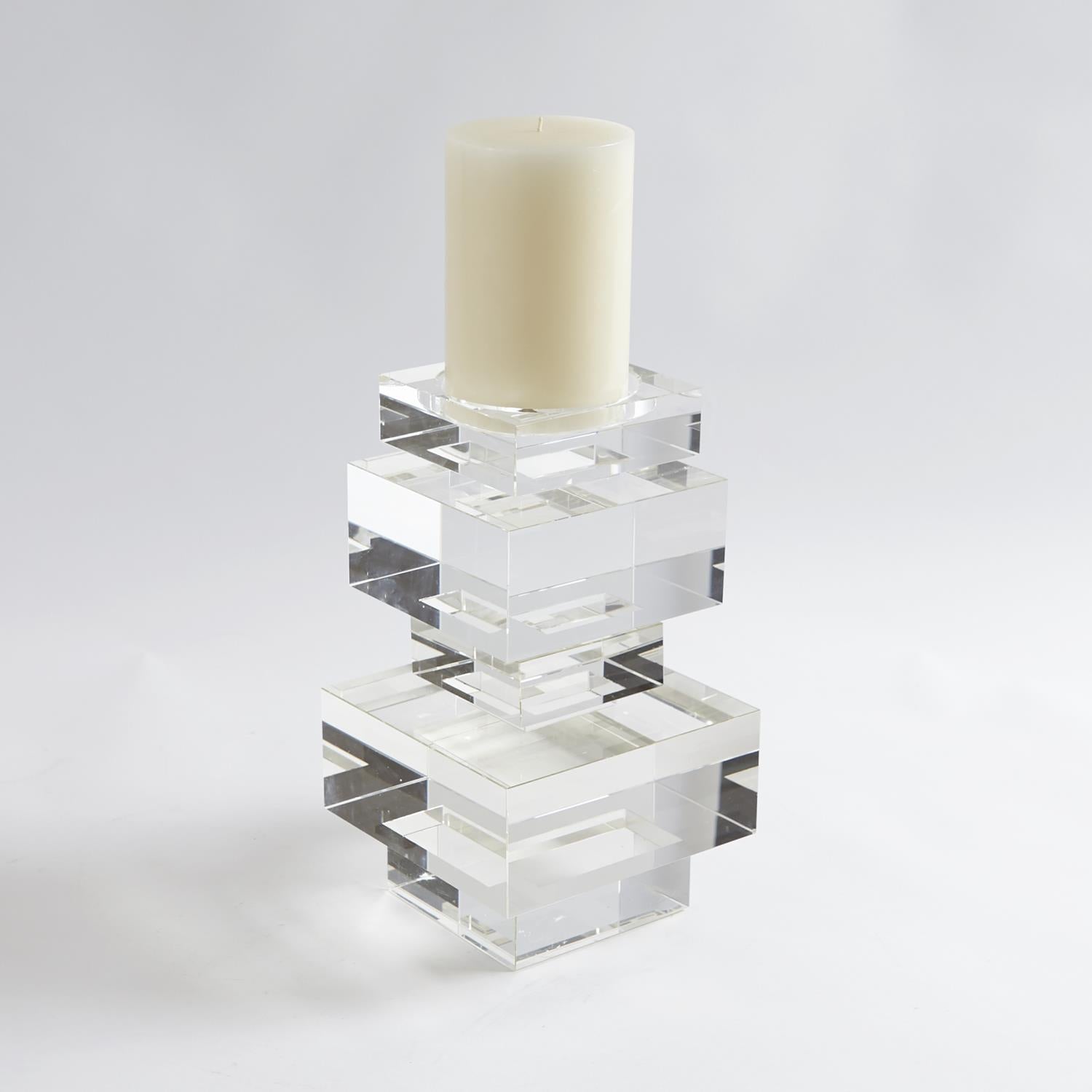 Global Views Brilliant Pillar Candle Holder