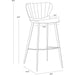 Sunpan Arabella Barstool - Bravo Cognac / November Grey