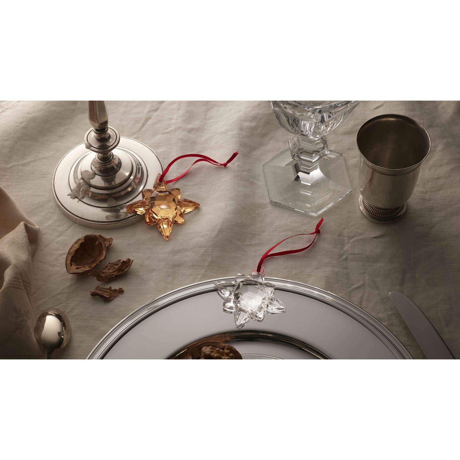 Baccarat Noel Ornament Octogone Clear