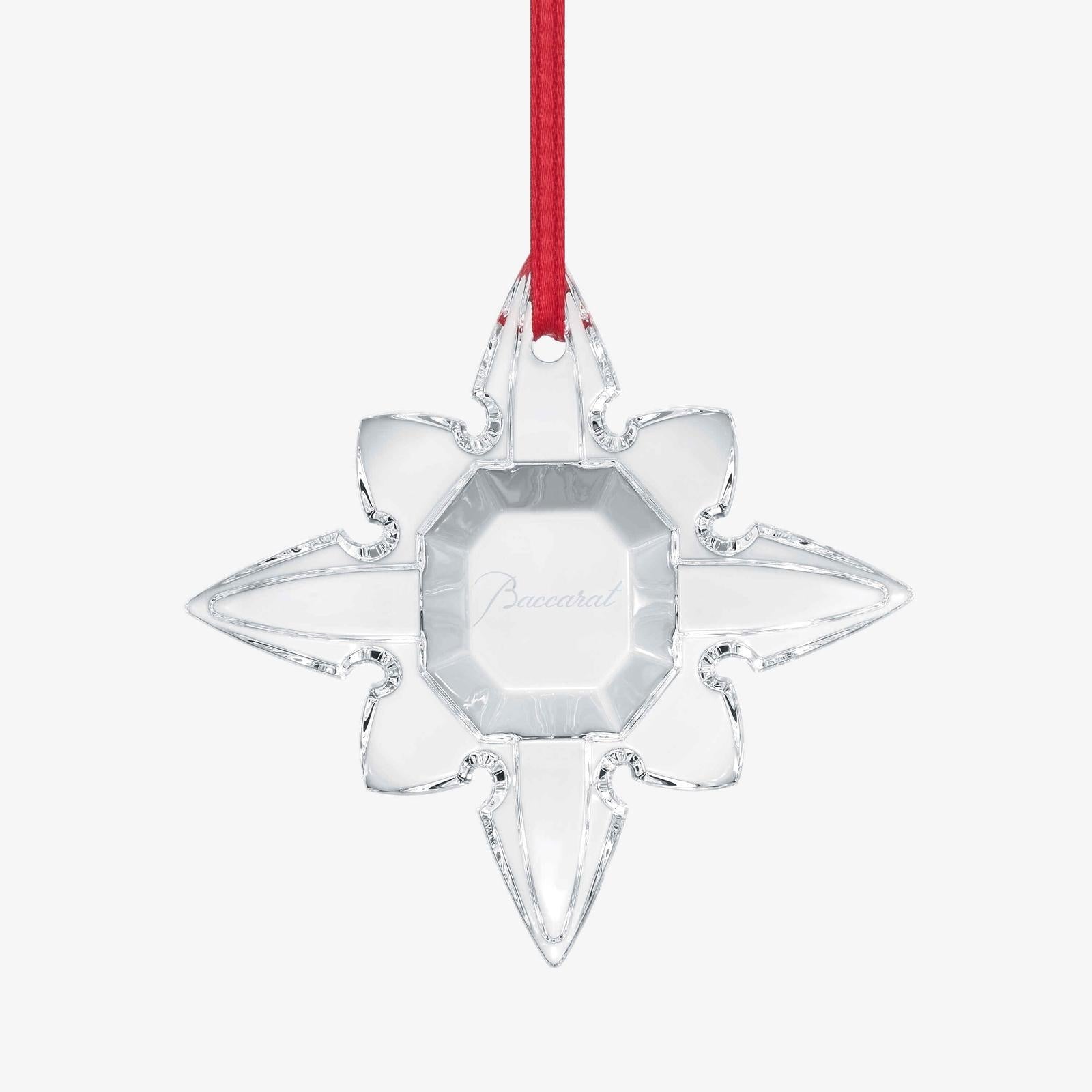 Baccarat Noel Ornament Octogone Clear