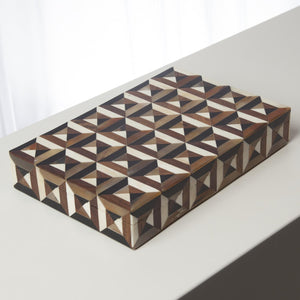 Global Views Triangle Marquetry Box