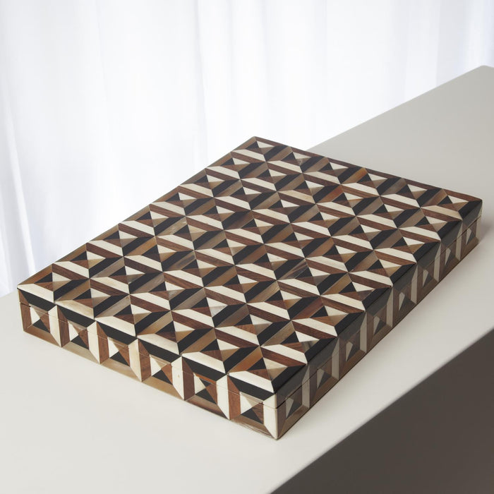 Global Views Triangle Marquetry Box