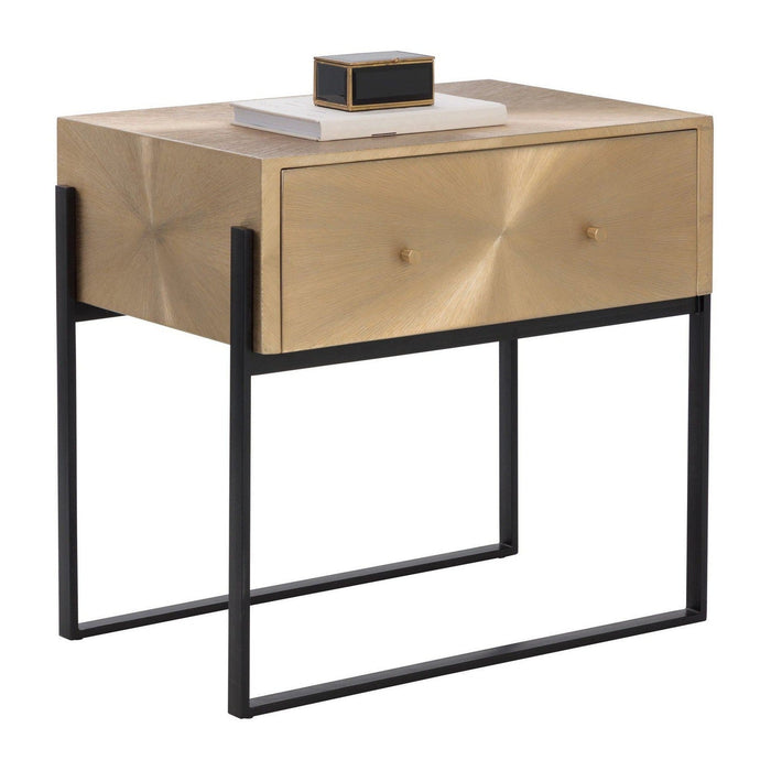 Sunpan Modena Nightstand - Large - Antique Gold