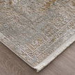 Feizy Cadiz 39SZF Traditional Floral & Botanical Rug in Ivory/Gray/Gold
