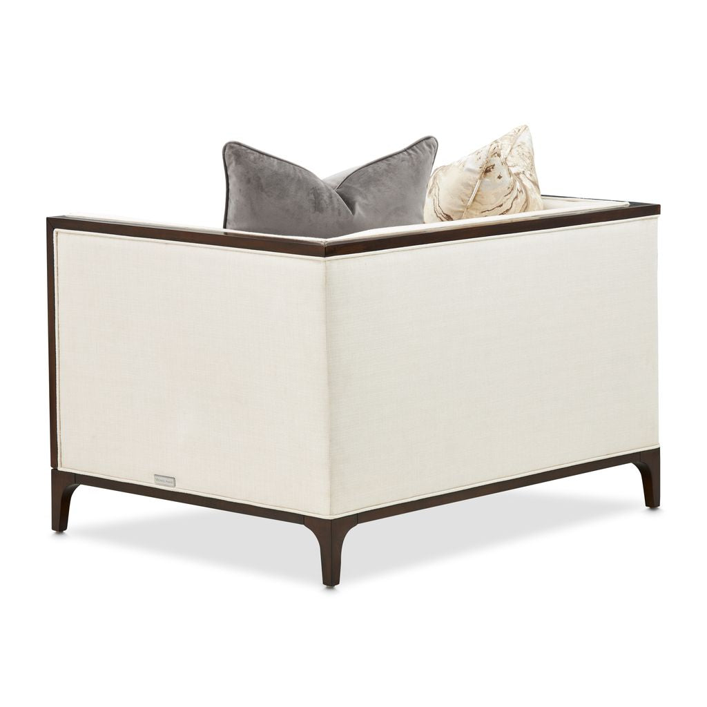 Michael Amini Belmont Place Matching Chair - Cream/Espresso