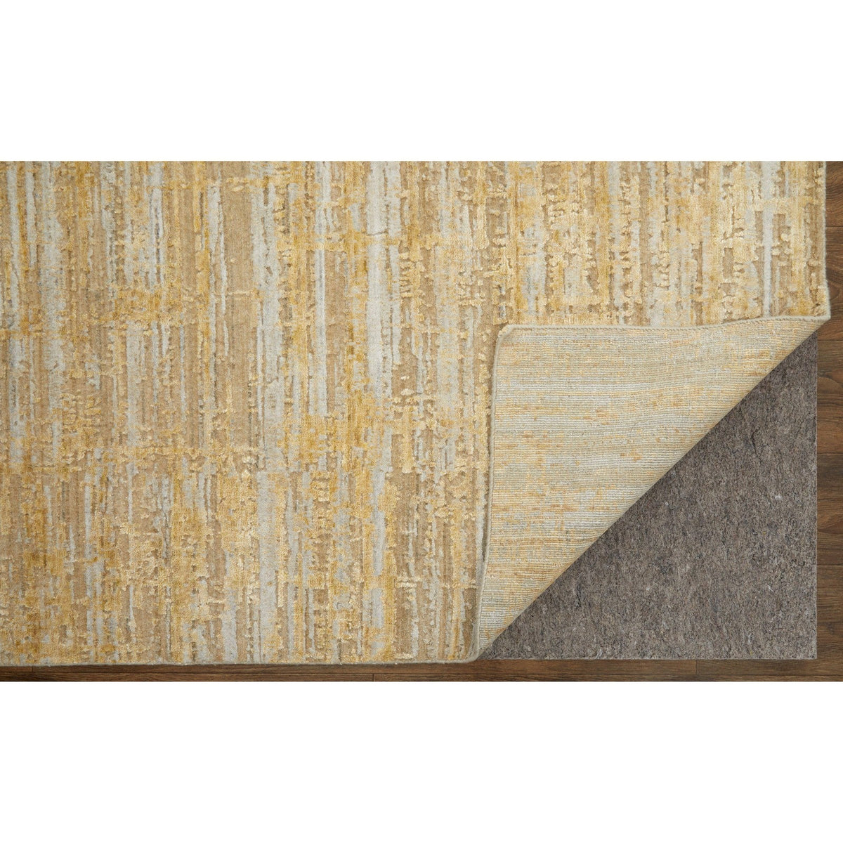 Feizy Eastfield 69FQF Modern Abstract in Yellow/Ivory/Gold
