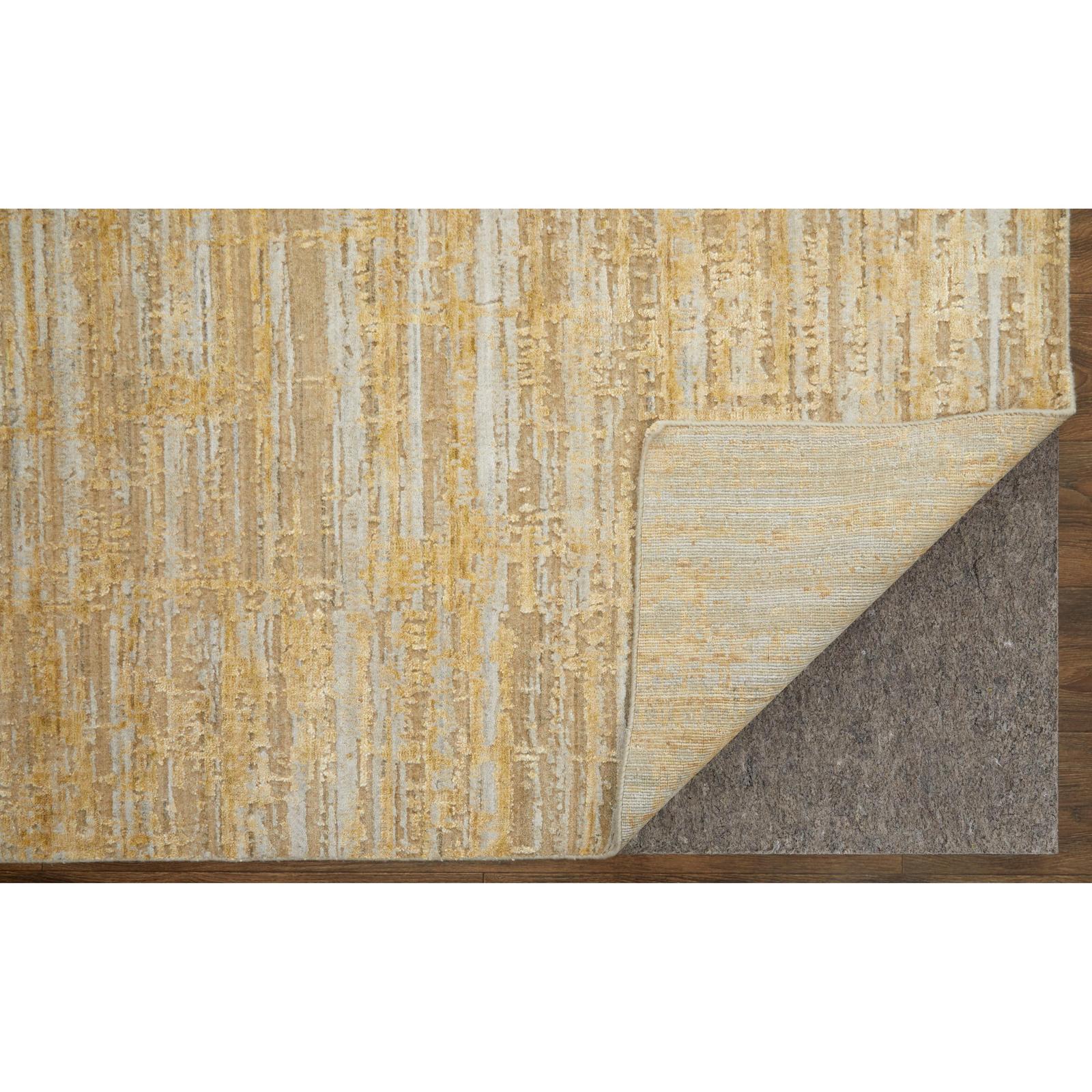 Feizy Eastfield 69FQF Modern Abstract Rug in Yellow/Ivory/Gold