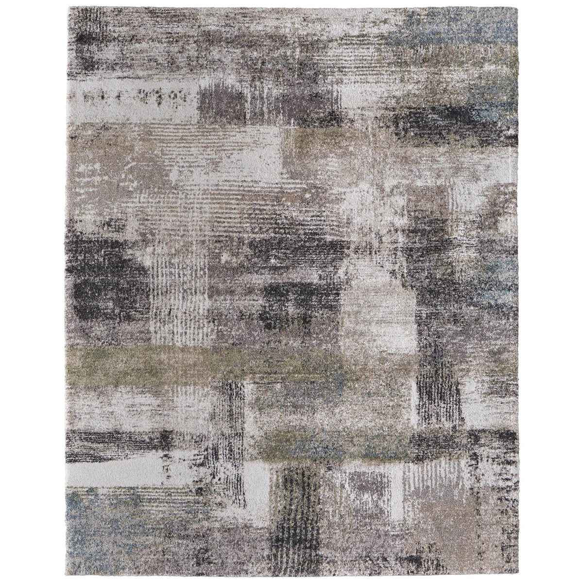 Feizy Skyview 39Q9F Modern Abstract Rug in Gray/Taupe/Ivory