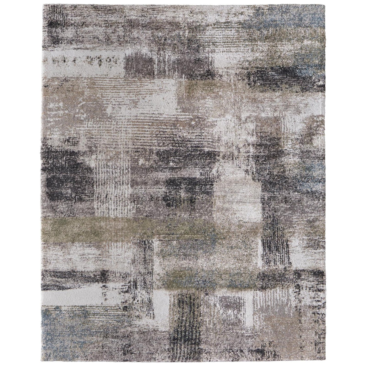 Feizy Skyview 39Q9F Modern Abstract Rug in Gray/Taupe/Ivory