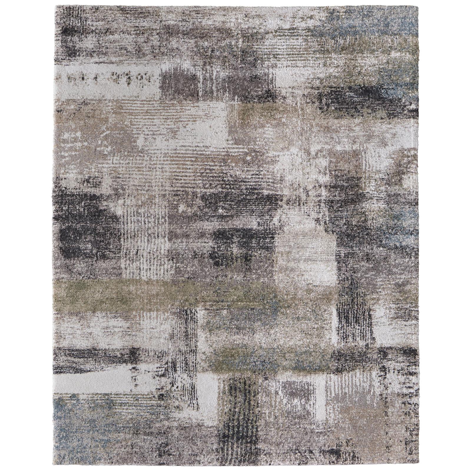 Feizy Skyview 39Q9F Modern Abstract Rug in Gray/Taupe/Ivory