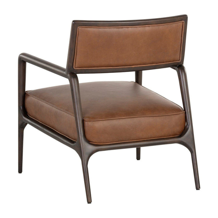 Sunpan Damien Lounge Chair - Vintage Caramel Leather