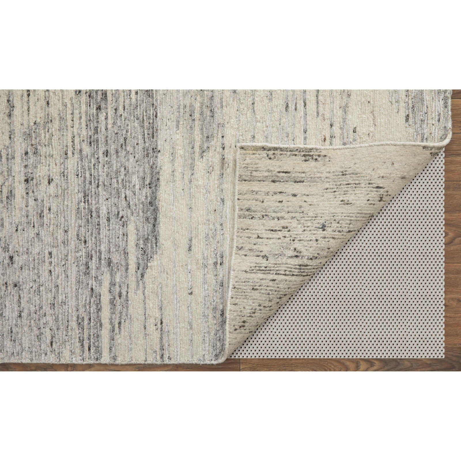 Feizy Brighton 69CHF Modern Abstract in Ivory/Gray