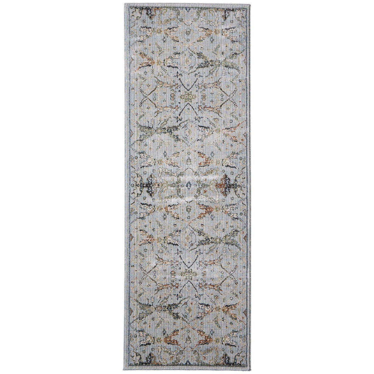 Feizy Melrose 39P4F Traditional Floral & Botanical Rug in Blue/Green/Ivory