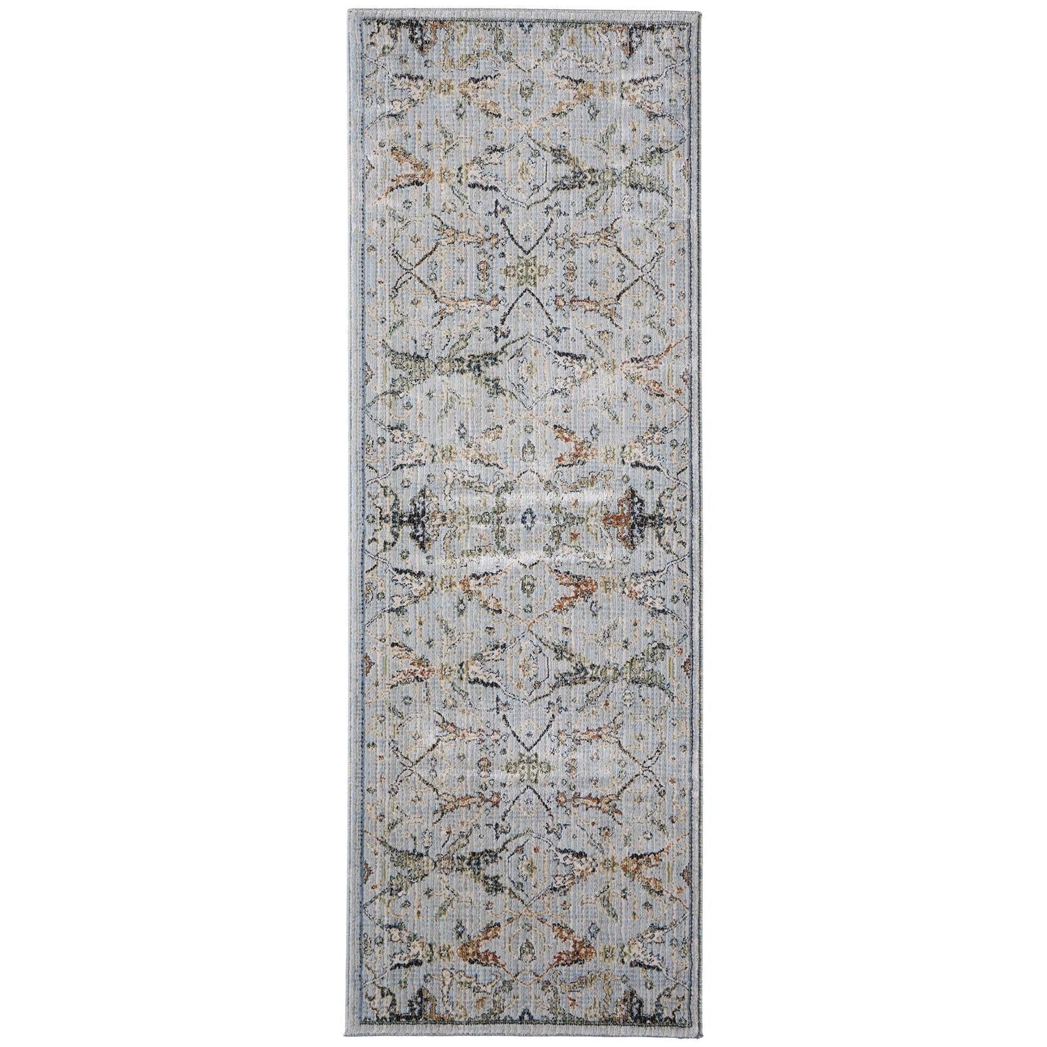 Feizy Melrose 39P4F Traditional Floral & Botanical Rug in Blue/Green/Ivory