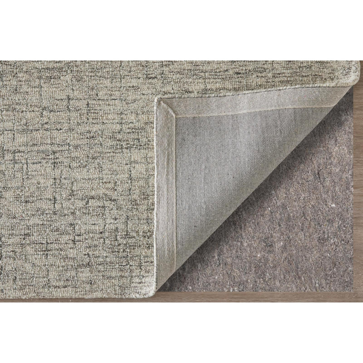 Feizy Belfort 8667F Transitional Solid Rug in Ivory/Gray/Taupe