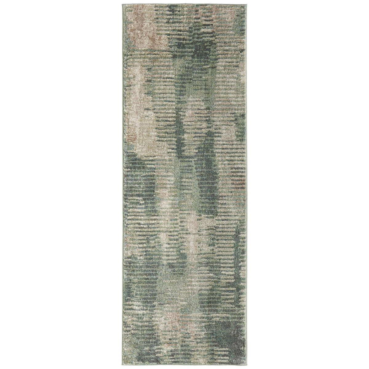 Feizy Eden 39QYF Modern Abstract Rug in Green/Ivory/Brown