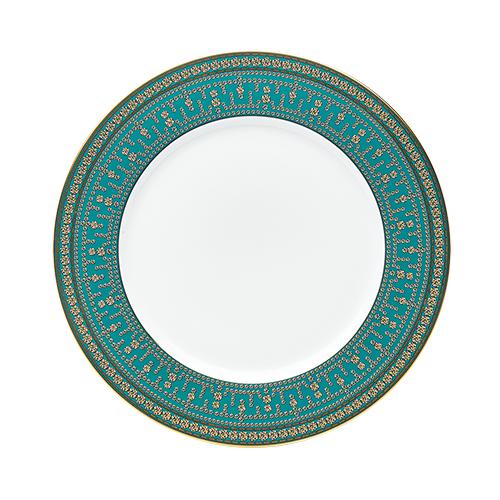 Haviland Tiara Large Dinner Plate - Peacock Blue Platinum