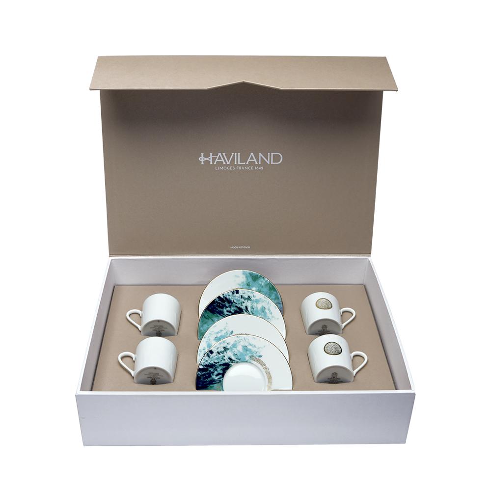 Haviland Ocean Coffee Cup and Saucer