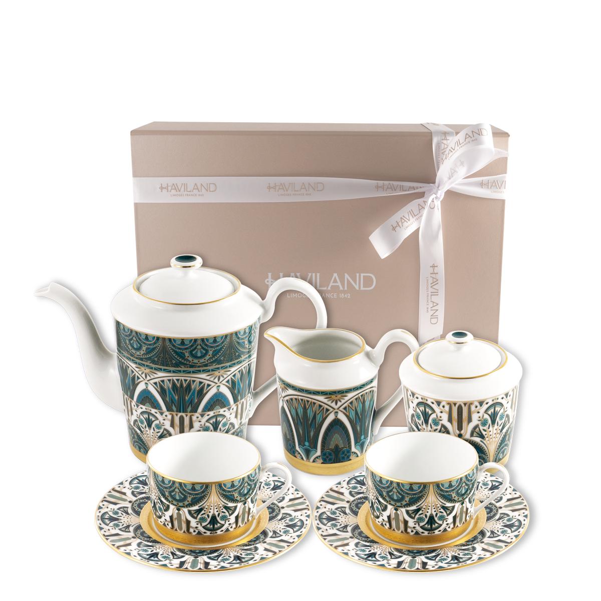 Haviland Reves Du Nil Teatime Set - Gold