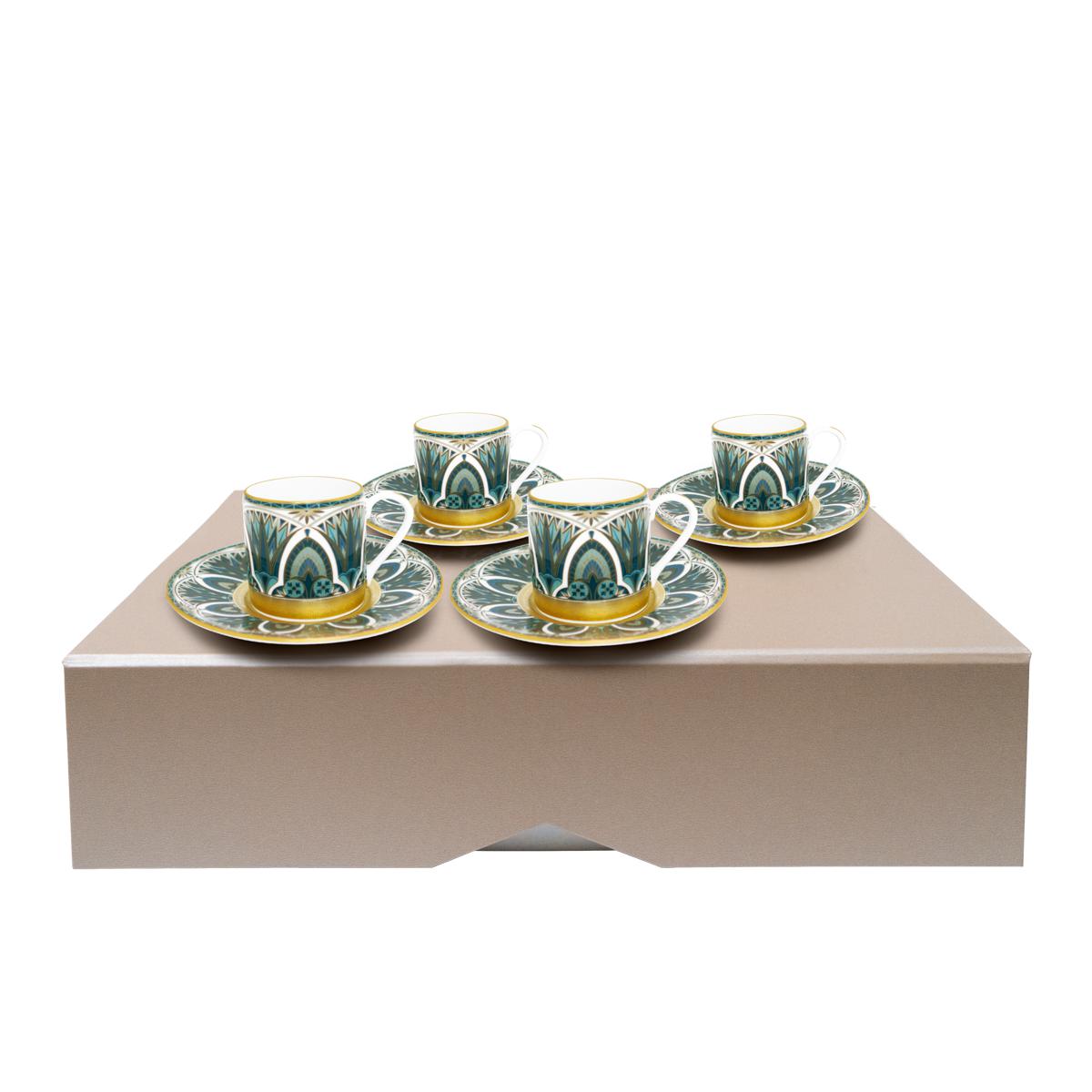 Haviland Reves Du Nil Coffee Cup and Saucer - Gold