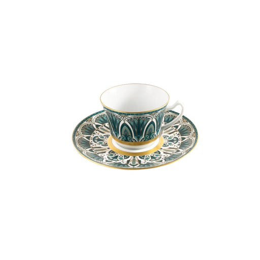 Haviland Reves Du Nil Xl Cappuccino Cup and Saucer - Gold