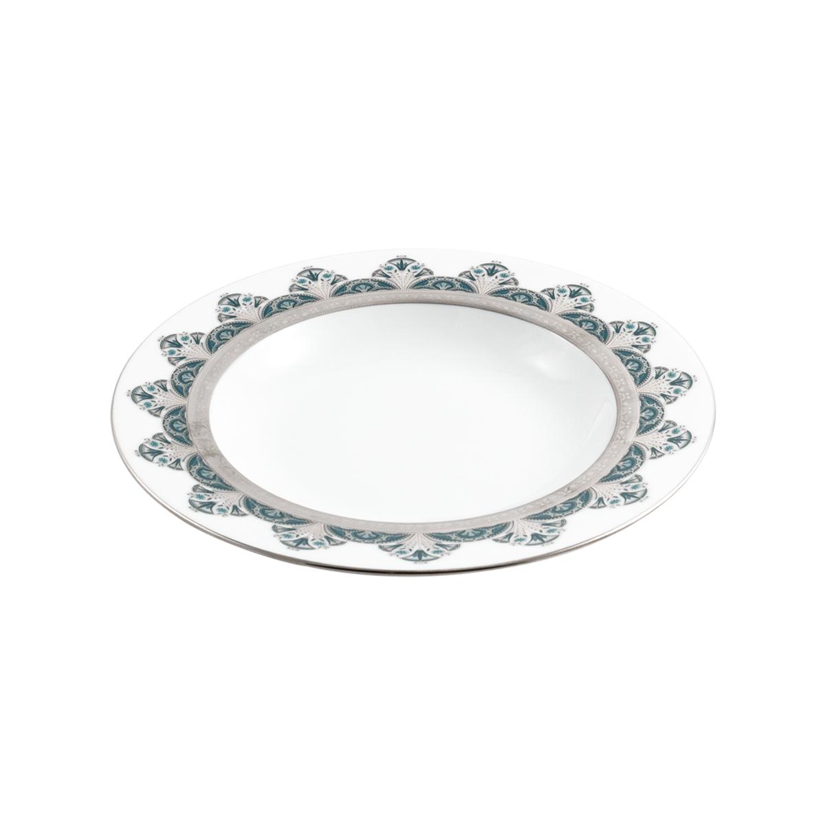 Haviland Reves Du Nil Rim Soup Plates - Platinum - Set of 2