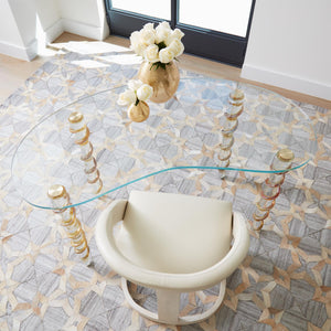 Global Views Kidney Glass Vanity Desk Clearance