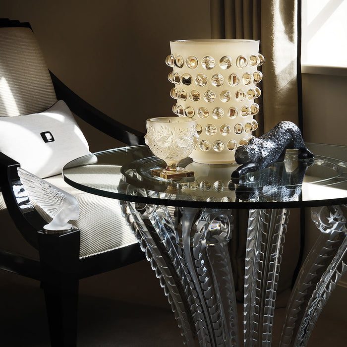 Lalique Marsan Clear Pedestal Table