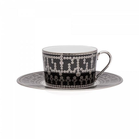 Haviland Tiara Teacup and Saucer - Black Platinum