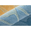 Feizy Kawai 8987F Modern Abstract Rug in Blue/Gold/Gray