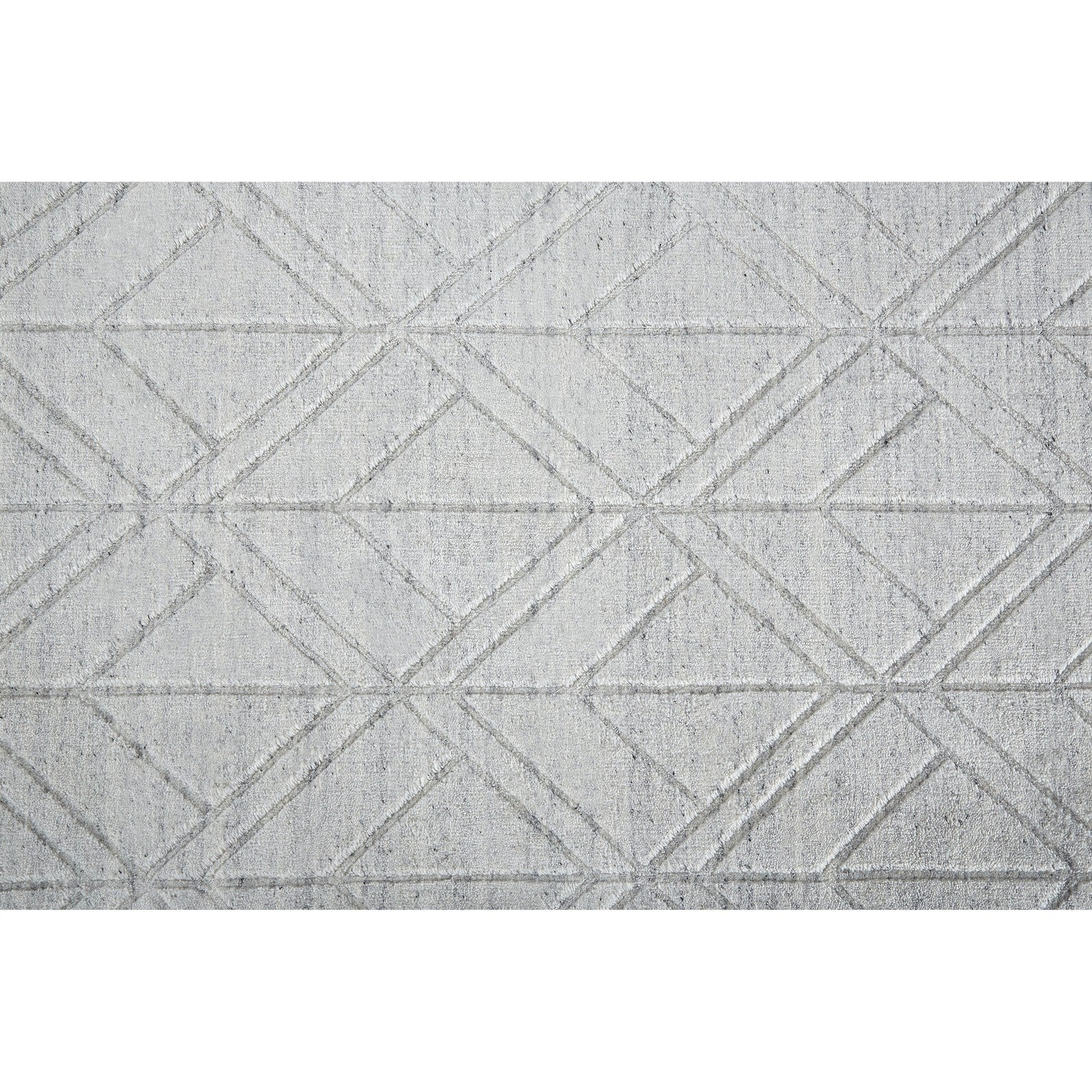 Feizy Redford 8847F Transitional Solid in White/Silver