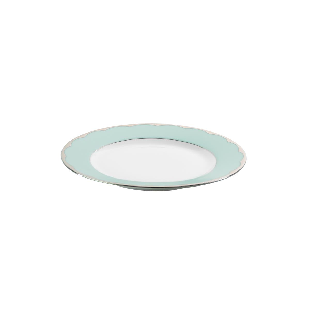 Haviland Illusion Salad Plate - Mint Platinum