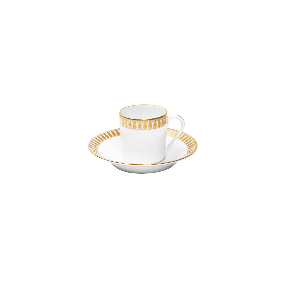 Haviland Plumes Espresso Cup and Saucer