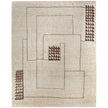 Feizy Agape 69H7F Modern Abstract Rug in Ivory/Brown